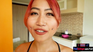 Odd amateur Asian teen named Fang blowjob and sex on camera