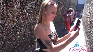 Blonde Paris White enjoys to the fullest getting pleasured off out of one's mind her BF